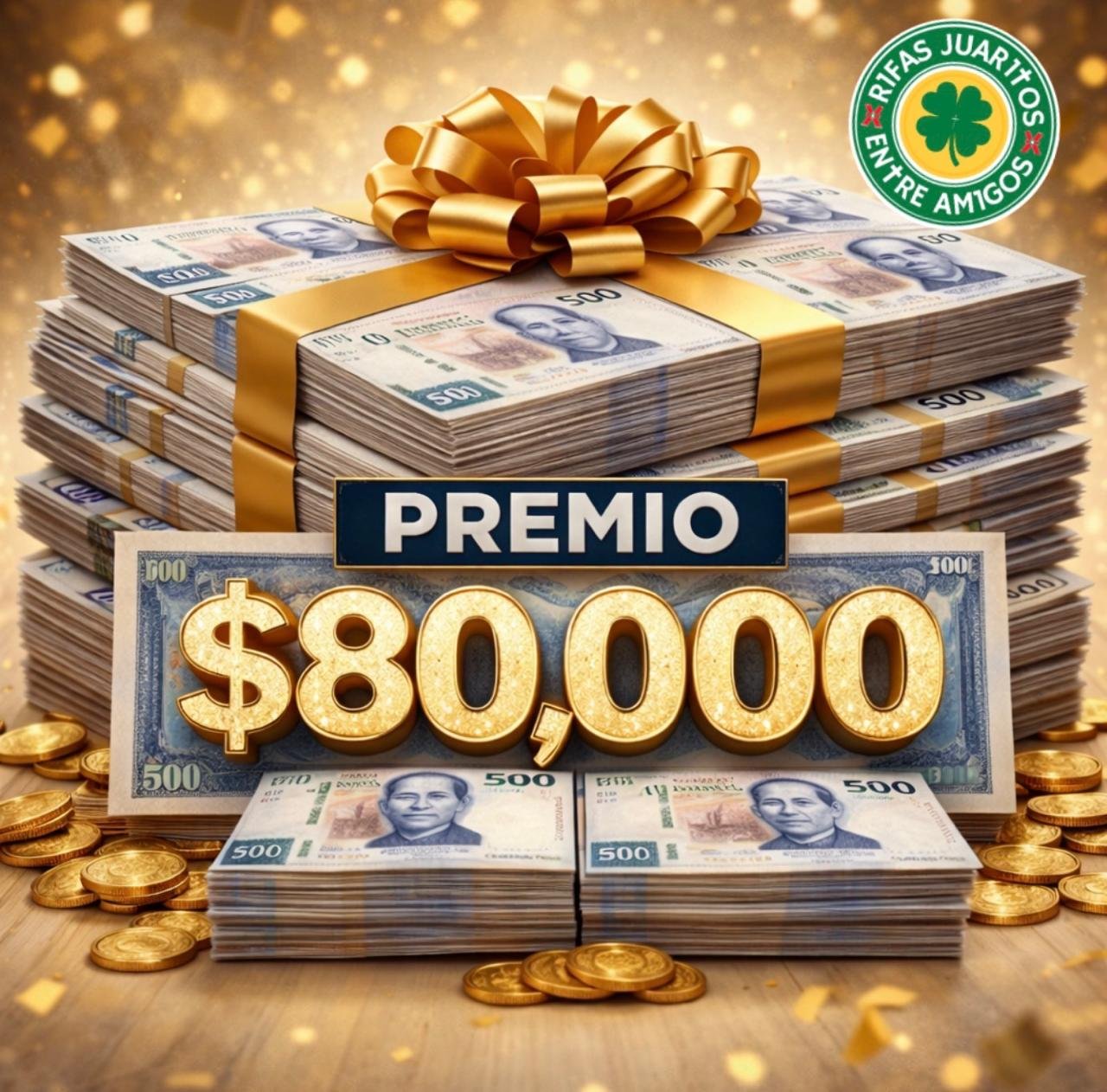 $80,000 Pesos en Efectivo.